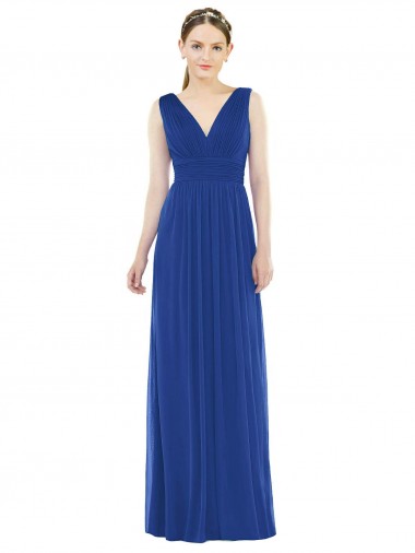 Cheap Low Square Back Sleeveless Shirred Skirt Bridesmaid Dress UK