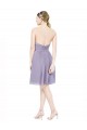 Short Sweetheart Knee Length Chiffon Bridesmaid Dress with Open Back