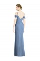 Draped Cold Shoulder Sweetheart Long Chiffon Bridesmaid Dress
