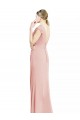 Chiffon Cap Sleeves Long Bridesmaid Dress with Keyhole