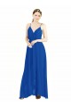 Sleeveless Surplice Chiffon Bridesmaid Dress with Spaghetti Straps