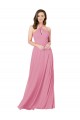 Chiffon Bridesmaid Dress with Keyhole Front