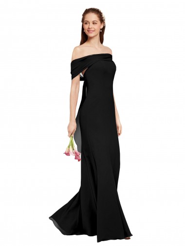 Cheap Fit and Flare Long Chiffon Bridesmaid Dress with Sash and Open Back UK