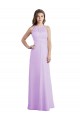 Sweetheart Long Chiffon Bridesmaid Dress with Halter Straps