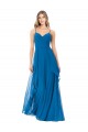 Simple Sweetheart Chiffon Bridesmaid Dress with Cascading Overlay