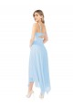Chiffon Midi Length Keyhole Back Bridesmaid Dress