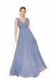 Floor Length High Neck V-Back Chiffon Bridesmaid Dress