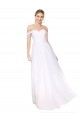 Off the Shoulder Long Full Length Chiffon Bridesmaid Dress