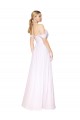 Off the Shoulder Long Full Length Chiffon Bridesmaid Dress