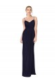 Draped Spaghetti Straps Long Chiffon Mermaid Bridesmaid Dress