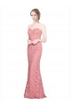 Fitted Sweetheart Mermaid Lace Bridesmaid Dress