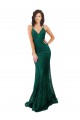 Sleek Black Tie Fishtail Shaped Long Lace Bridesmaid Dress