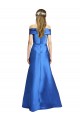 Sleeveless Off the Shoulder Ball Gown Satin Bridesmaid Dress