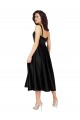 Short Square Neck Satin Bridesmaid Dress with Beading