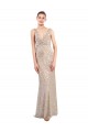 Faux Surplice V-Neck Slim Sparkling Sequin Bridesmaid Dress