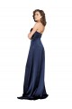 Knotted Sweetheart Silky Satin Bridesmaid Dress with High Side Split