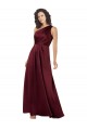 One Shoulder Silky Satin Bridesmaid Dress with Subtle Pleats