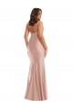 Deep V-Neck Silky Satin Mermaid Bridesmaid Dress with Side Slit