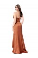 Faux-Wrap Skirt Silky Satin Bridesmaid Dress
