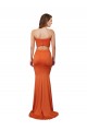 Strapless Bandeau Bodice Long Spandex Bridesmaid Dress