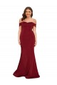 Off Shoulder Sleeves Sweetheart Neckline Long Spandex Bridesmaid Dress