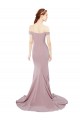 Off the Shoulder Mermaid Long Sweep Train Bridesmaid Dress