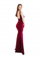 Square Neckline and Backline Fitted Crepe Bridesmaid Dress