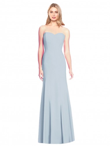 Cheap Sweetheart Strapless Flared Skirt Maxi Bridesmaid Dress UK