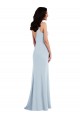V Back Spaghetti Strap Maxi Bridesmaid Dress with Pockets