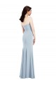 Strapless Notch Crepe Bridesmaid Dress with Front Slit