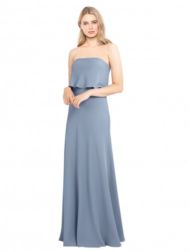Cheap High Neck Sheath Sleeveless Stretch Crepe Bridesmaid Dress UK