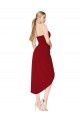 Cocktail Length Sweetheart Mermaid Wrap Crepe Bridesmaid Dress