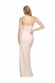 Full Length Low Back Strapless Crepe Bridesmaid Dress with Thigh High Side Split