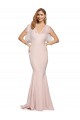 Double Bow Full Length Sweetheart Crepe Bridesmaid Dress with Tulle Overlay