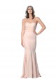 Full Length Sweetheart Crepe Bridesmaid Dress with Tulle Overlay