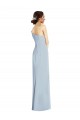Asymmetrical Off the Shoulder Cuff Trumpet Bridesmaid Dress With Front Slit