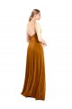 Long Velvet Cowl Neck Slip Bridesmaid Dress