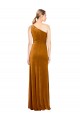 Sleek One Shoulder Long Velvet Bridesmaid Dress