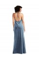 Cowl Neck Velvet Maxi Slip Bridesmaid Dress