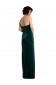 Scooped Strapless Long Velvet Bridesmaid Dress with Daring Side Slit